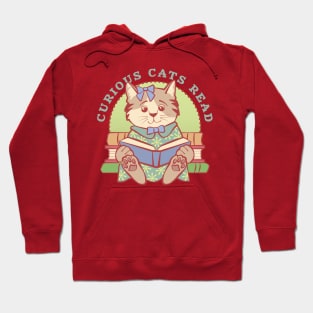 Curious Cats Read Girl Hoodie